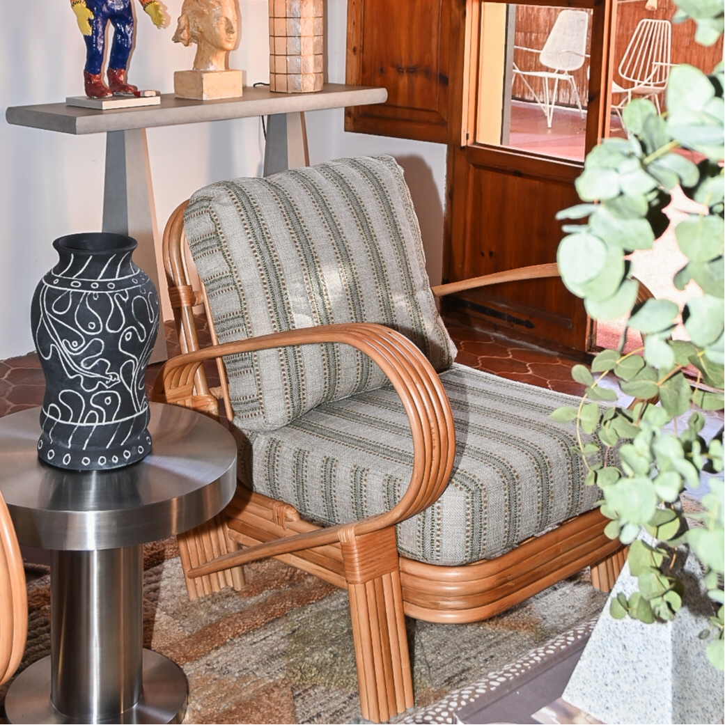 Bamboo Lounge Chair Green