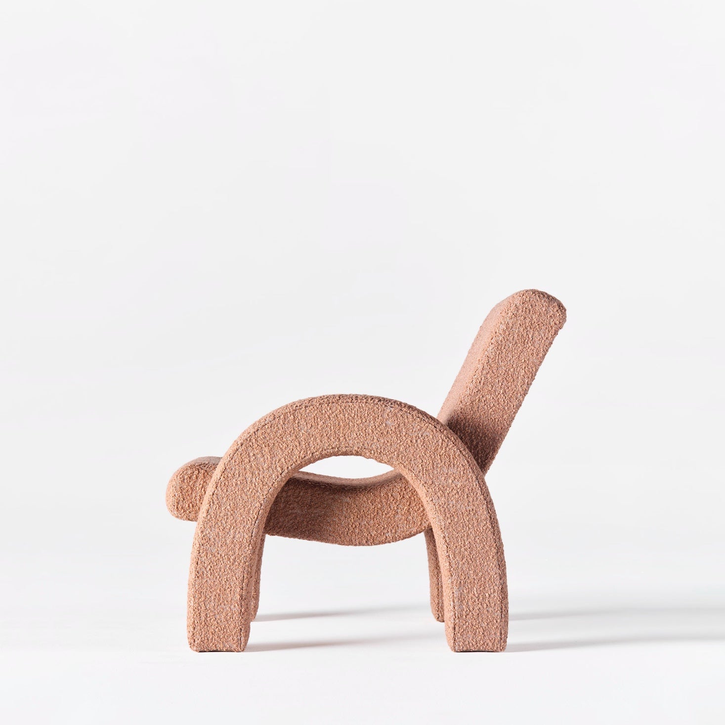 Arco Lounge Chair Small Boucle Pink