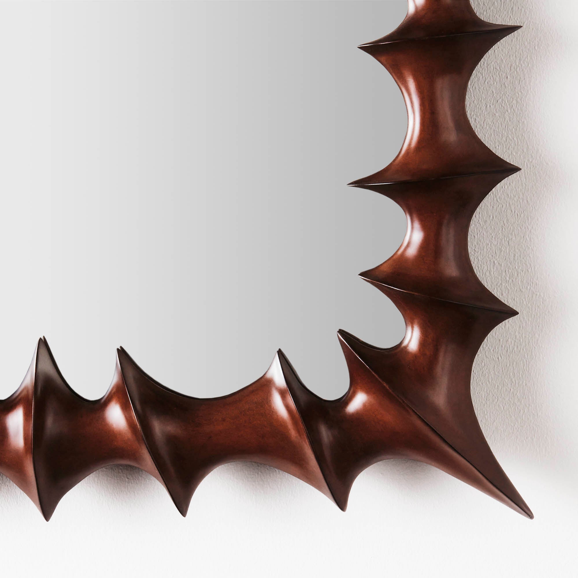 Brutalist Mirror Small Natural Wood