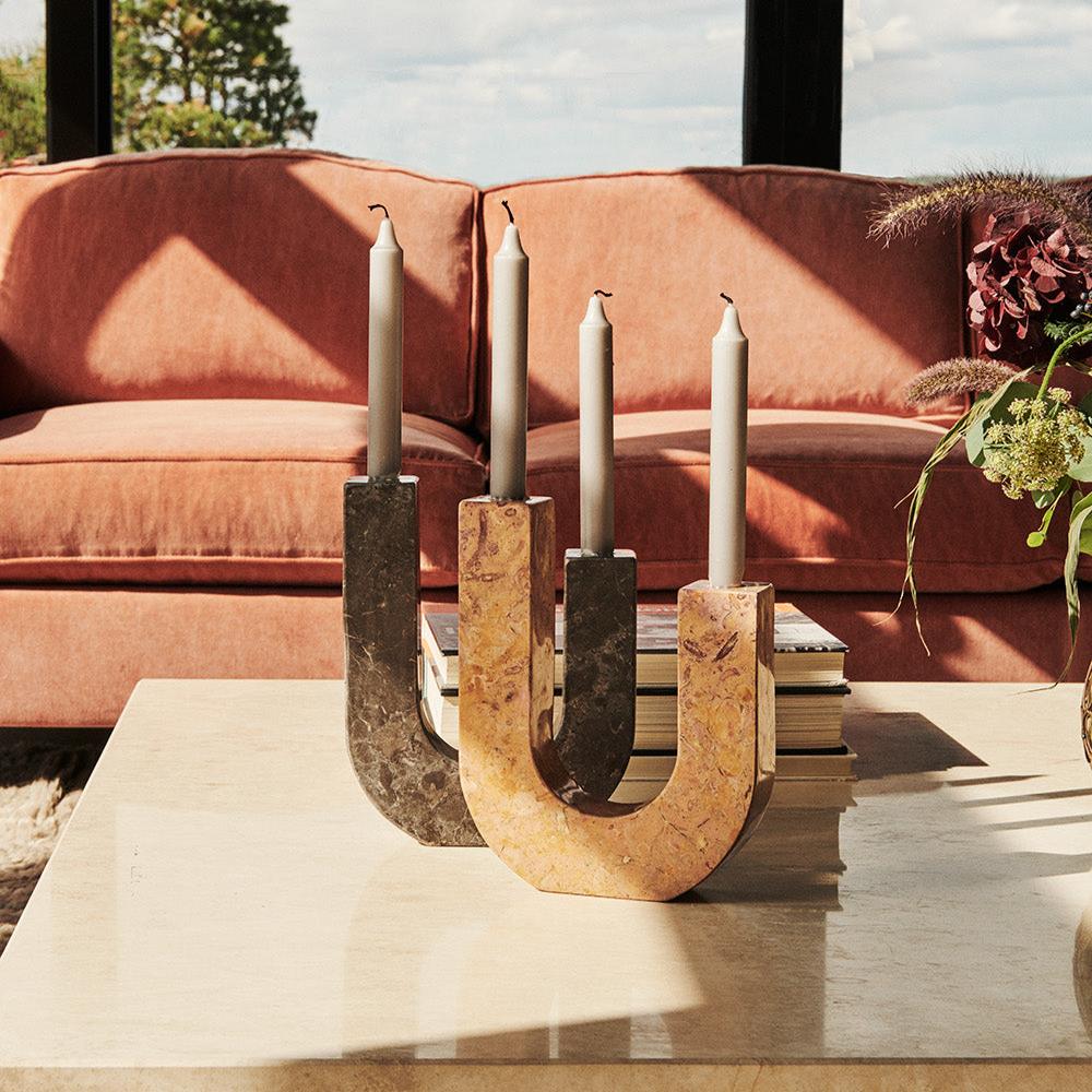 Arco Candle Holder Red