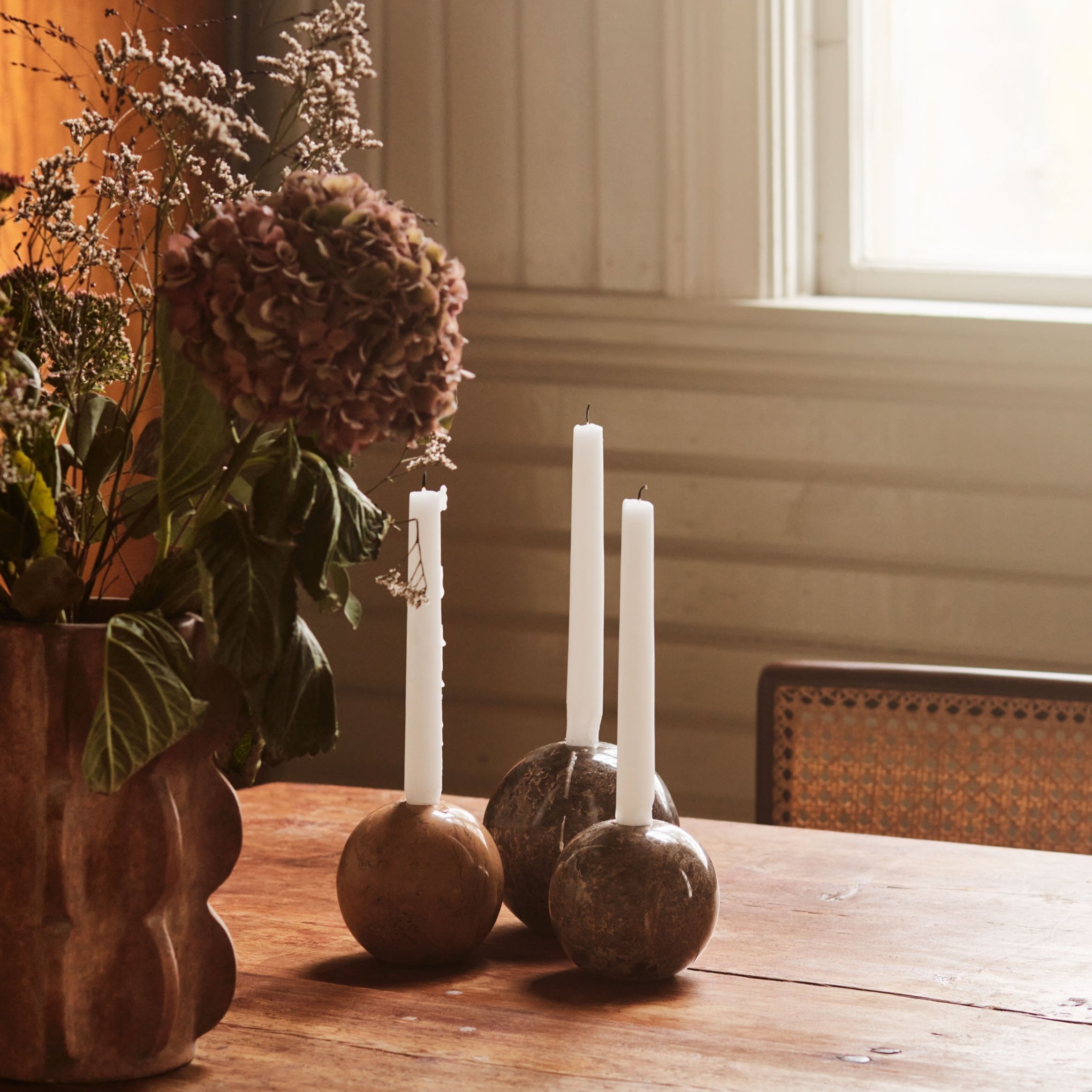 Sphere Candle Holder 10 Red