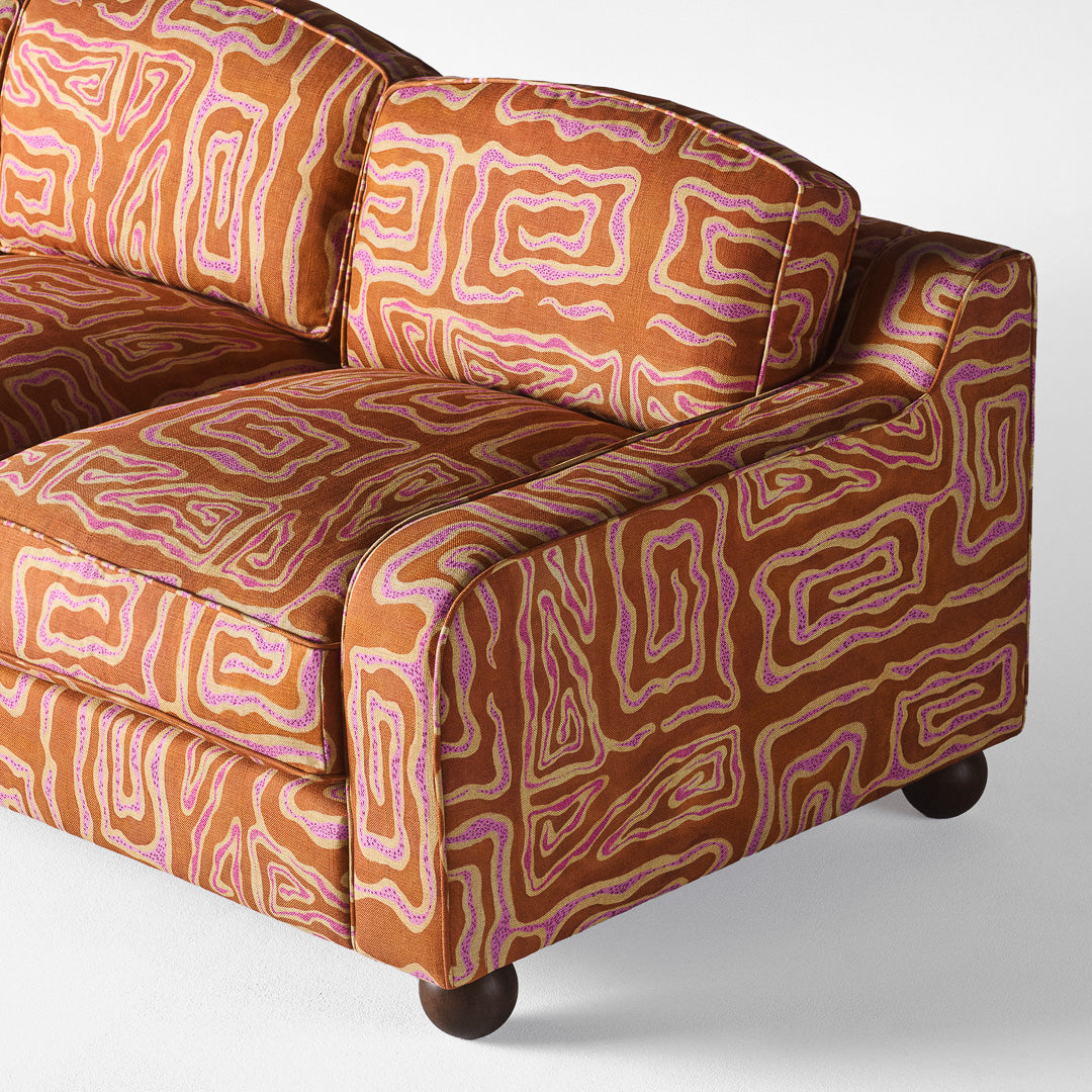 Lola Sofa Beaten Track Peach