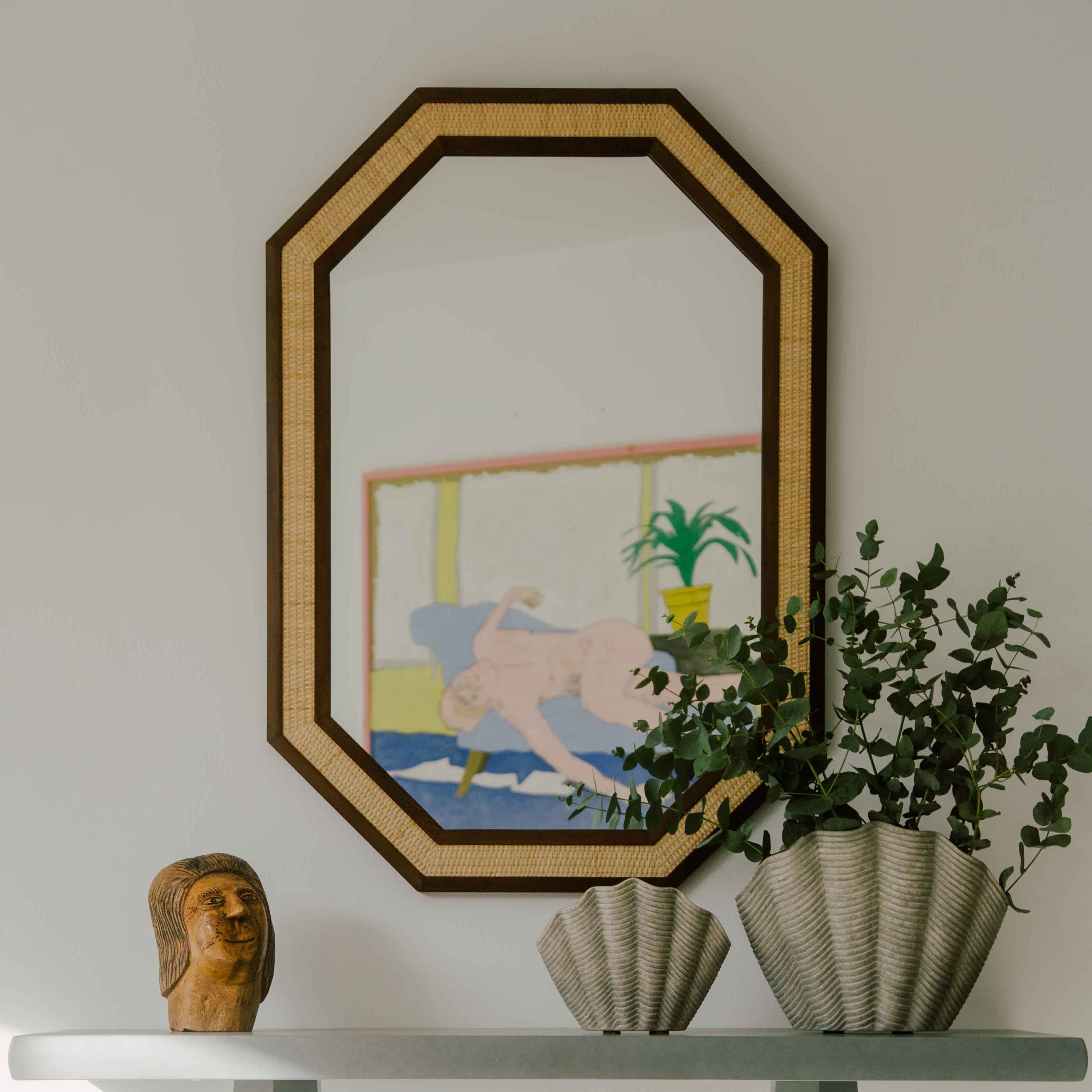 Rattan Mirror Small