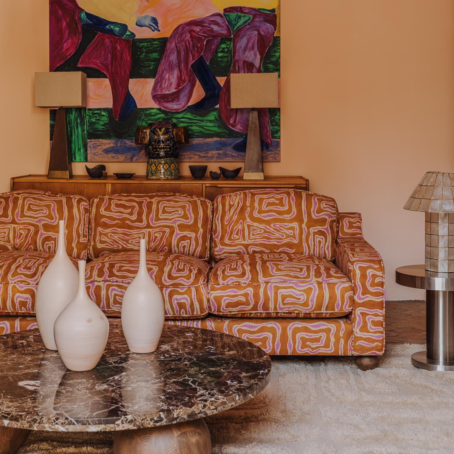 Lola Sofa Beaten Track Peach