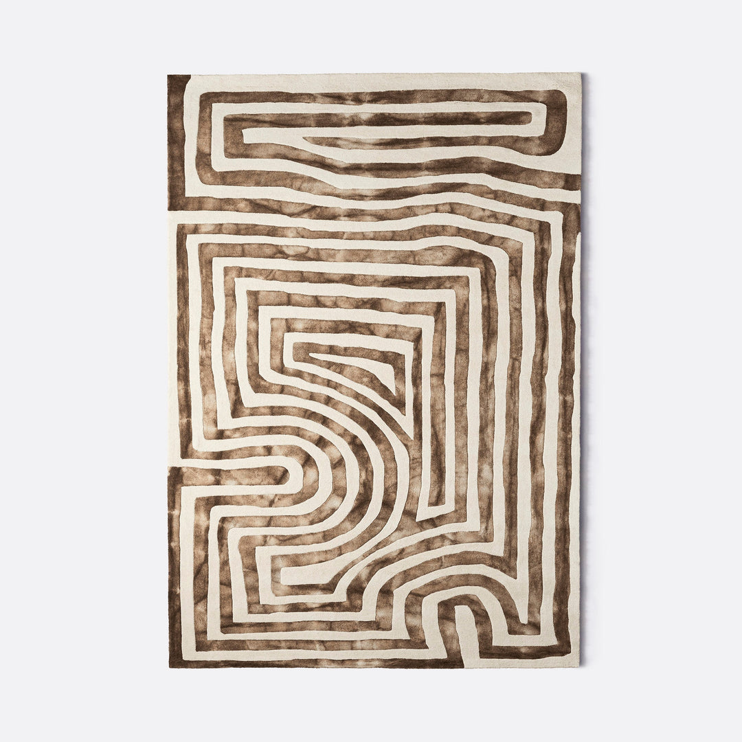 White Labyrinth Rug Texture Rugs – Dusty Deco Us